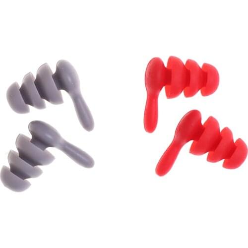 2 Pairs Soft Silicone Ear Plugs Anti Noise Waterproof Snore Swim Earplugs Comfortable For Study Adult Swimmers Children Diving