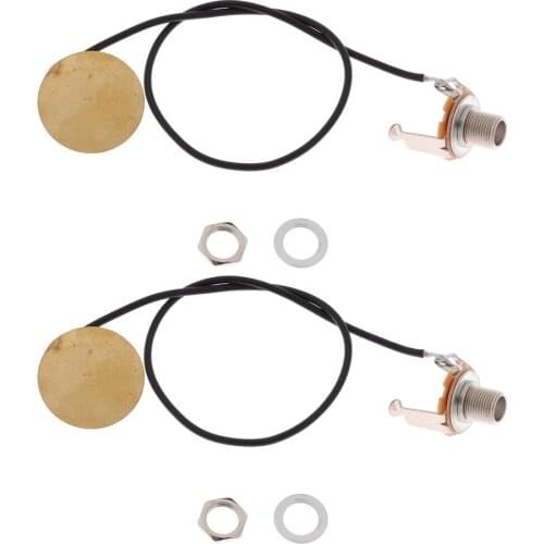 2 Pieces Pickup Piezo Sensitive Transducer Pickups for Acoustic Violin Instruments