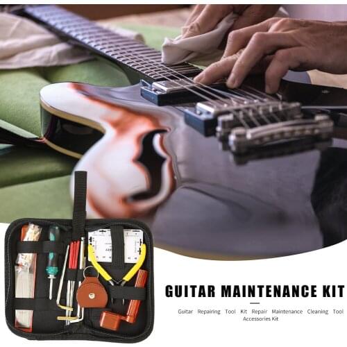 25 in 1 Guitar Repairing Tools Kit Musical Instrument Maintenance Accessories Lightweight Portable Music Elements