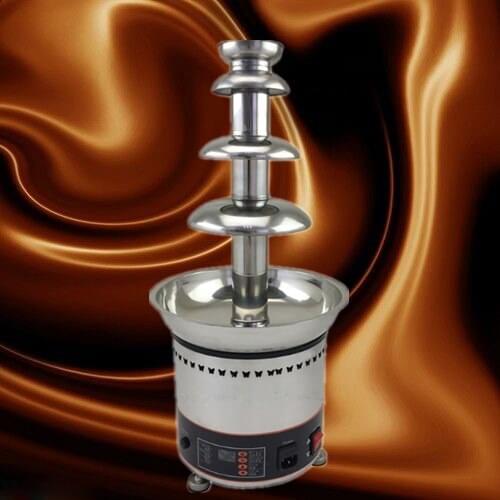 4 Layers Chocolate Fountain Machine commercial chocolate hotpot Digital Chocolate Melt Fondue Machine 220V 110V