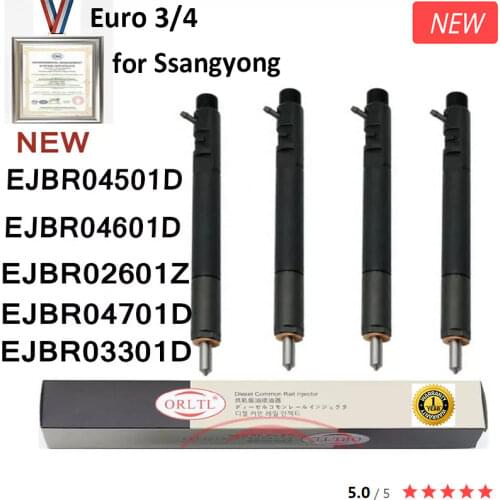 4PC Diesel Fuel Injector EJBR04501D, EJBR03301D EJBR04601D, EJBR02601Z ,EJBR04701D A6640170121 For Delp hi SSANGYONG Euro 3
