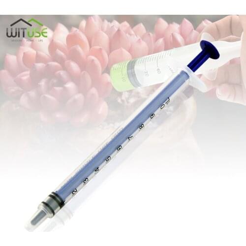5pcs Plastic Small/Large Hydroponics measure Analyze Plant Disposable Measuring Nutrient Syringe For plant pets Feeders Injector
