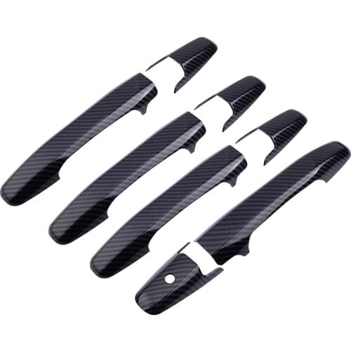 8Pcs Carbon Fiber Style Door Handle Trim Cover Fit for Honda Civic Pilot 2009 2010 2011