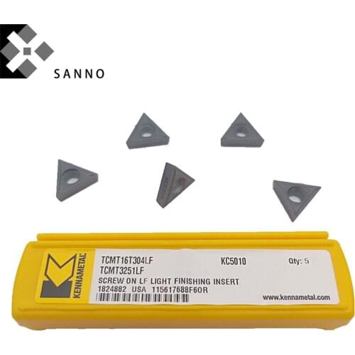 Free shipping TCMT16T304LF KC5010 / TPMT090204LF KC5010 CNC carbide tips cutting inserts for hardened steel/titanium alloy etc