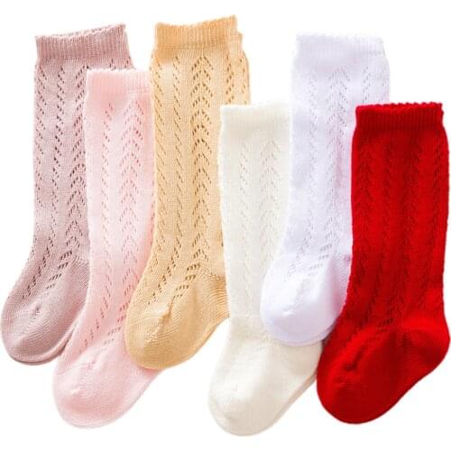 0-3Years Toddler Baby Cotton Mesh Breathable Socks Newborn Infant Baby Boy Pure cotton Summer High knee Socks