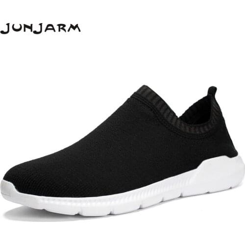 JUNJARM Spring New Men Casual Shoes Men Shoes Lightweight Breathable Walking Sneakers Tenis Feminino Zapatos Size 39-46