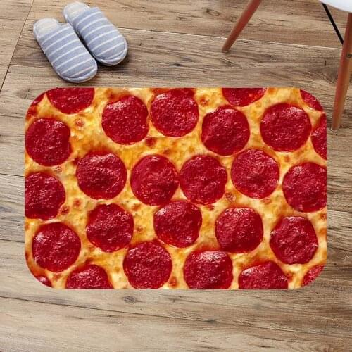 Cheese Pizza Bath Mats Anti Slip Toilet Rug Kitchen Bedroom Carpet Custom Doormat Soft Bathroom Door Mat alfombra bano