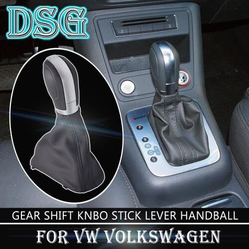 For VW Golf 6 Jetta MK6 EOS Passat B7 CC For Sharan 7N from 2010 Seat Automatic DSG Car Gear Shift Knob Head Leather Dust Cover