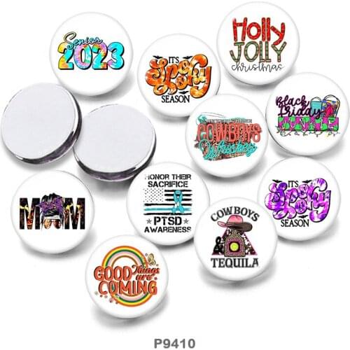 Words 12mm/18mm/20mm/25mm/30mm Round Glass Cabochon Flat Back Making Findings P9410