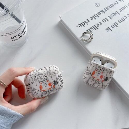 Lovely Funny cat Soft Headphone Cases For Apple airpods pro Wireless Bluetooth Earphone Protective cover for air pods 2 cases