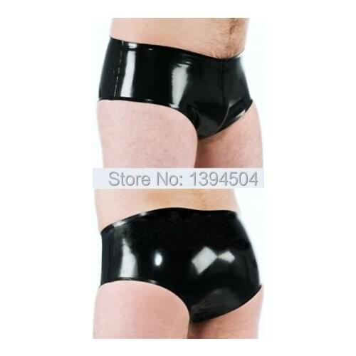 2017 New Hot men handmade black Latex Panties Underwear Fetish tight exotic lingerie customize size XS-XXL