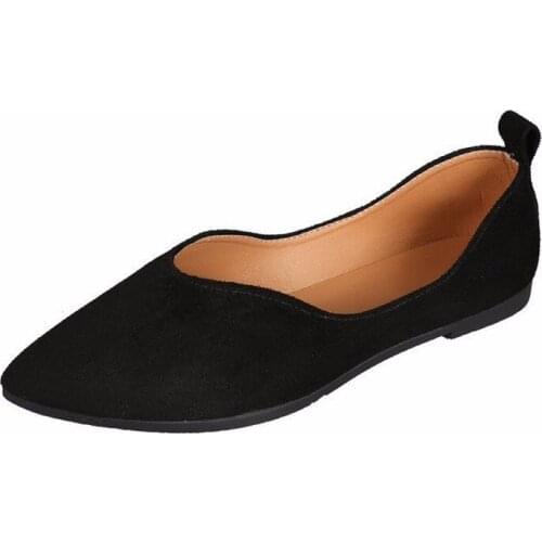 Flat Shoes Women Shallow MouthRain shoes Female Spring And Autumn Flat Shoes Pointed Solid Color Casual Work Flats Shoes E12-12