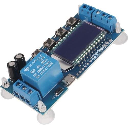Time Delay Relay DC 5V 12V 24V Delay Controller Board Delay-Off Cycle TimerDelay Switching Relay Module with LCD Display