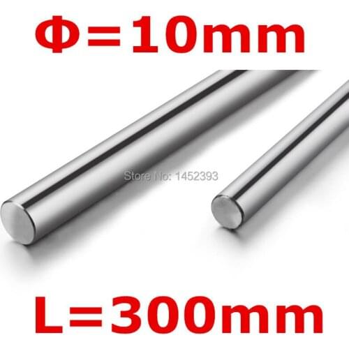 Free shipping 2pcs 3D Printer rod 10mm linear shaft L 300mm hardened Chrome axis match use 10 mm bearing carving machine part