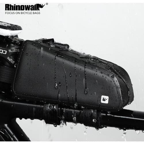 Rhinowalk MTB Road Bike Pannier Bag Multi-function Tool Bag Bicycle Front Frame Bags Waterproof Bicycle Tube Bag Large Capacity