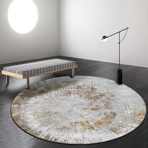 Fashion Light Luxury Abstract Living Room Bedroom Hanging Basket Chair Round Floor Mat Carpet Customization
