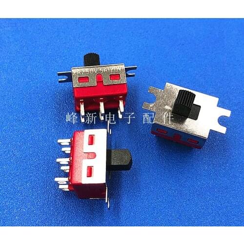 Taiwan with ear Q15 toggle switch 2 gear 6 foot switch sliding switch power supply 2A 250V 5A 120V switch