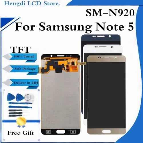 TFT For Samsung Note 5 LCD Screen N9200 N920A SM-N920 N920C LCD Screen Touch Screen Digitizer Assembly For Samsung Note5 Display