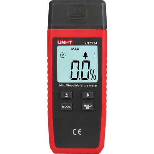 UNI-T UT377A Digital Wood Moisture Meter Hygrometer Humidity Tester for Paper Plywood Wooden Materials LCD Backlight