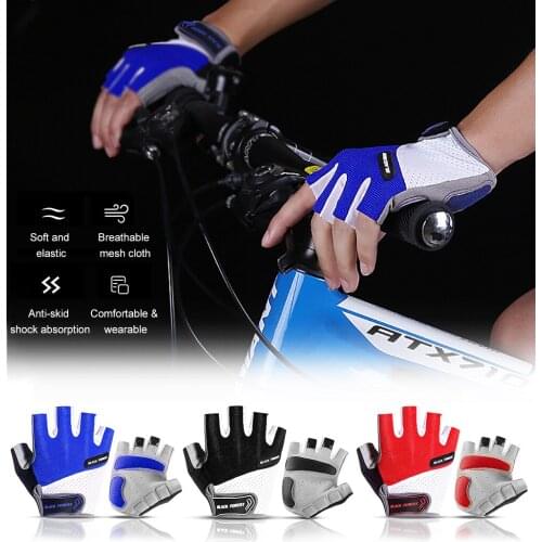 Bike Non-Slip Half Finger Cycling Gloves Outdoor Sports MTB Bicycle Gloves Pad Breathable Bike Motorcycle Fishing Cycling Gloves