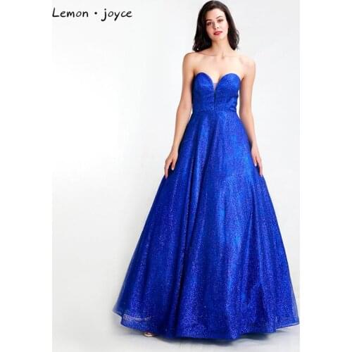 Lemon joyce Elegant Prom Dresses Long 2020 Sexy Sweetheart Simple A-line Party Gowns Evening Dress