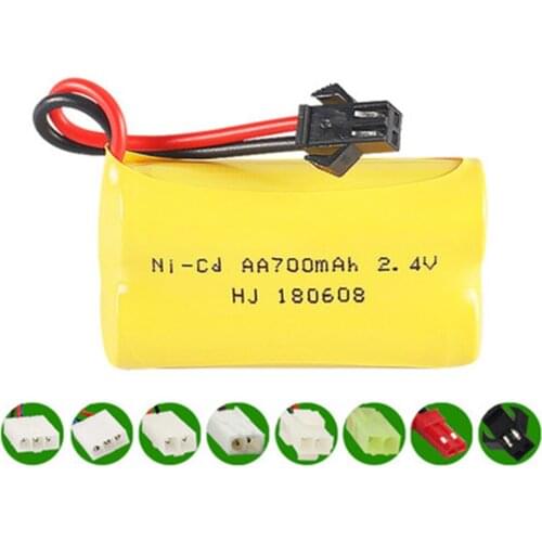 1pcs 2.4V 700MA NI-CD rechargeable battery pack AA rechargeable battery