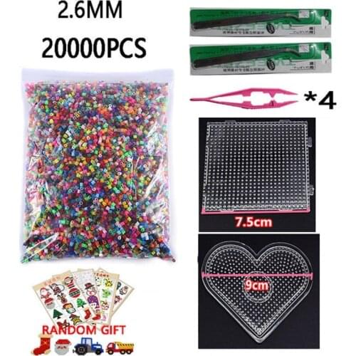 20000pcs 2.6mm Hama Beads Perler Mini Hama Fuse Beads Diy Kids Educational Toys Free shipping Creative Handmade Craft Toy Gift