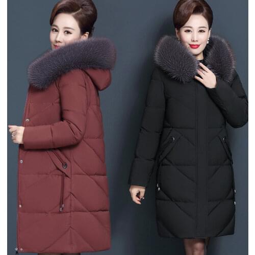 Womens Parker down cotton coat winter loaded noble cotton jacket ladies foreign medium long plus size hooded down cotton jackets