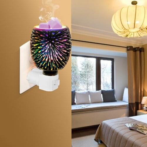 3D Creative Colorful Aromatherapy Wax Melting Lamp Plug-in Dimming Bedroom Incense Stove Table Lamp Night Light
