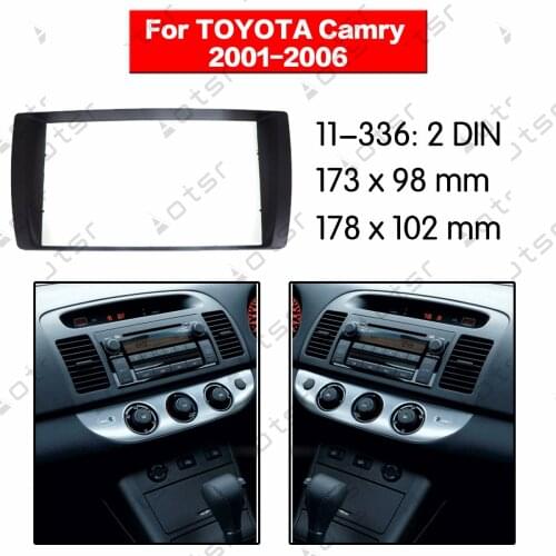 Car Radio Fascia Stereo Panel Plate Surround For TOYOTA Camry 2001 2002 2003 2004 2005 2006 USA Dash Kit DVD Refitting Frame