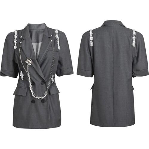 BBWM WOMAN Women's Blazers With Short Sleeves