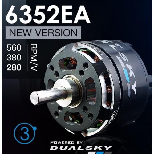 Dualsky XM6352EA Brushless Outrunners Motor 280KV 380KV 560KV For 125E RC Airplane