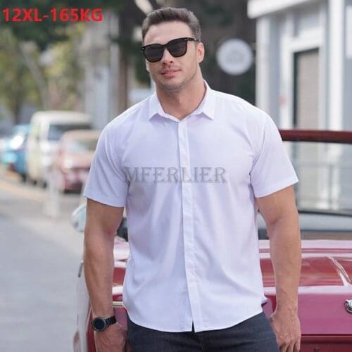 Autumn men clothing shirts long sleeve plaid casual cool shirts loose oversize plus size 7XL 8XL 9XL 10XL shirt pockets green 60