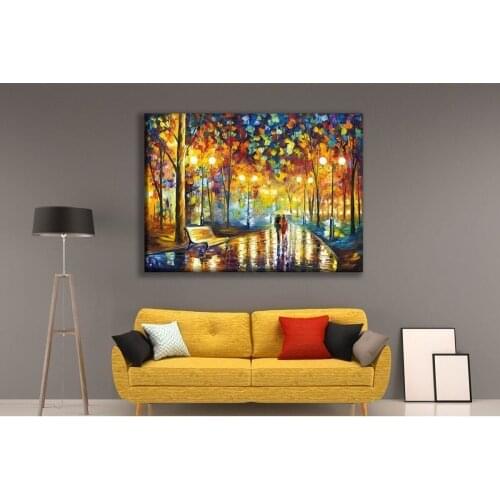 One-piece Evening Walk cotton canvas table home accessory colorful decorative pattern decoration visual picture