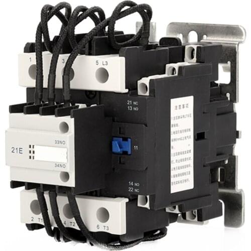 CJ19-95/21 ac contactor 50/60Hz magnetic electrical DIN Rail Mounting 3P 2NO1NC 380V Coil Changeover Capacitor Contacter CJ19-80