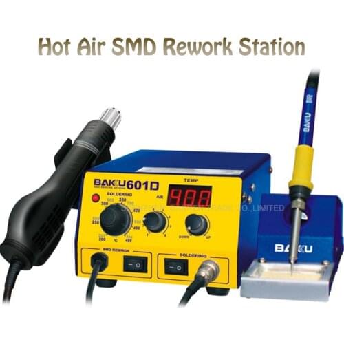 Electric Soldering Station Phone Hot Air SMD Rework Station BAKU BK-601D LED Digital Display Soldering Gun BGA Rework Station