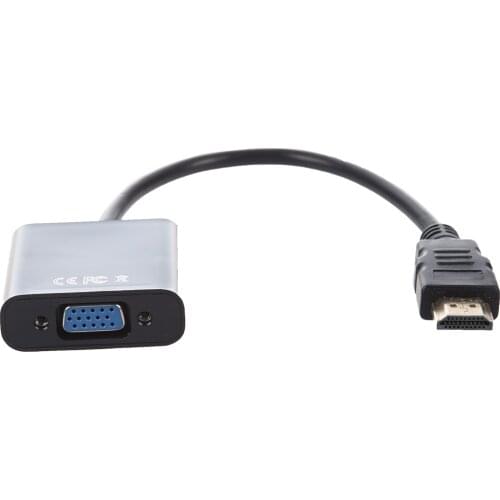 HDMI to VGA converter adapter + 3.5 mm audio jack full HD 1080P black