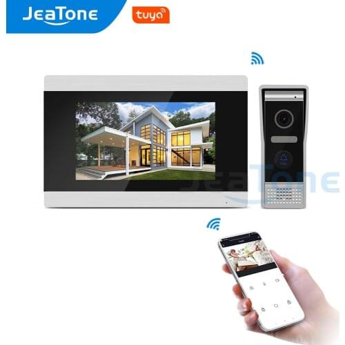 Jeatone 7 Inch Touch Screen WiFi IP Video Intercom for Villa Support Tuya Smart App Remote Control with Record Motion Detection