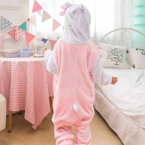Kigurumi Bow Cat Kids Pajamas Pijamas For Children Animal Cartoon Blanket Baby Costume Winter Boy Girl Onesie Sleepwear