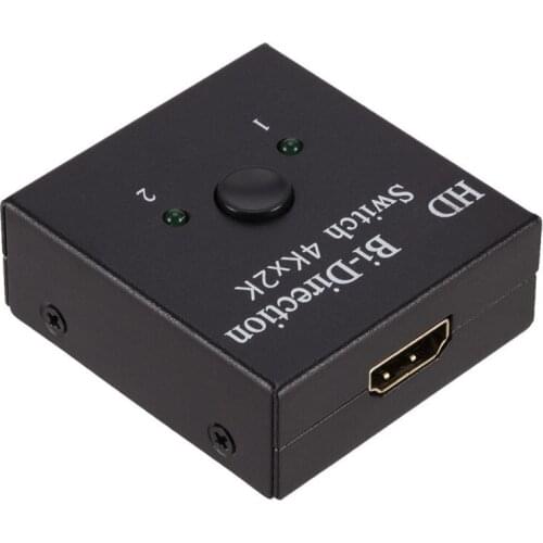 4K HDMI-compatible Switch 2 Ports Bi-directional 1x2 / 2x1 HDMI-compatible Switcher Splitter Supports Ultra HD 4K 1080P 3D
