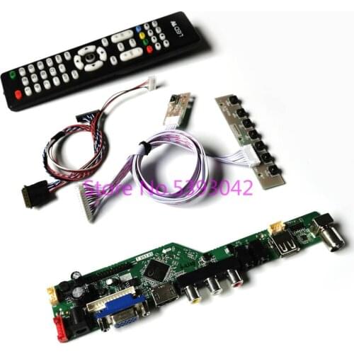 KIT fit LP156WH3 (TL)(T1)/(TL)(T2)/(TL)(TA)/(TL)(TB) 1366*768 VGA+USB LVDS 40-Pin Remote LCD analog TV control drive board