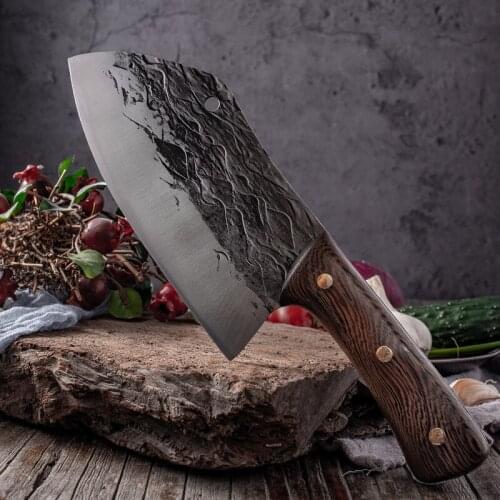 Forged Slicing Meat Cleaver Knife Ladies' Small Ktchen Knife Household Multi-purpose Wooden Handle Meat Cutting Sharp Chef Knife
