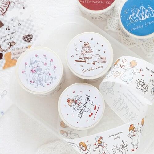 Creative Cute Washi Tape Hand Account Decoration DIY Scrapbooking Label Masking Craft Tapes Journal Planner Gift Wrapping T11