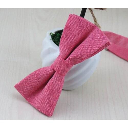 Small and pure and fresh style male ms bow tie red Oxford fabric quality is feeling fine bowtie of high-grade