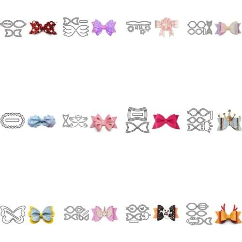 Metal Cutting Dies Fashion 3D Bow-knot Petal Swallowtail Crown Antlers Style for DIY Craft Cards Scrapbooking Making 2021 New