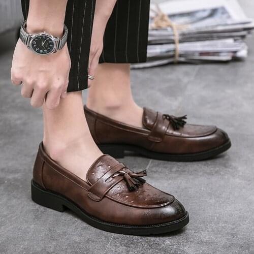 Men Casual Leather Shoes Men slip on Driving Shoes tassel Loafers Man Moccasins Walking Mens Shoes Boat Shoes Zapatillas Hombre