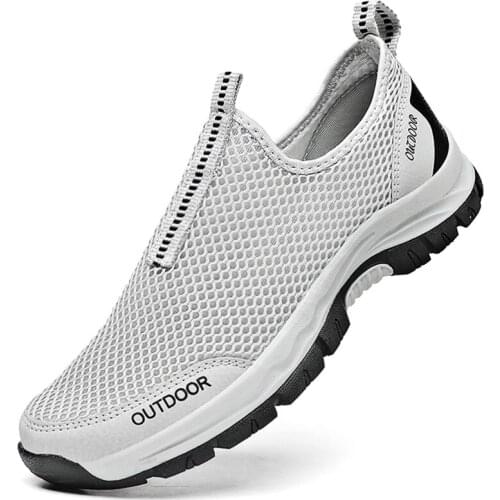 Mens Vulcanize Shoe Sneakers 2021 Summer Mesh Casual Shoes Breathable Rubber Non-slip Lightweight Shoes Men Loafers Footwear