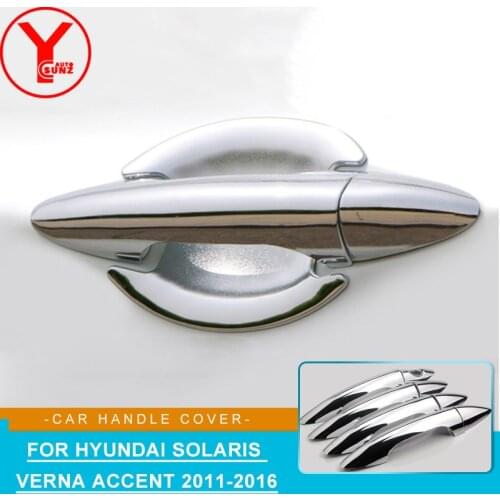 ABS Door Handle Cover Catch Overlay Molding Garnish Bezel Protector For Hyundai Solaris Verna i25 Accent Grand Avega 2010-2016