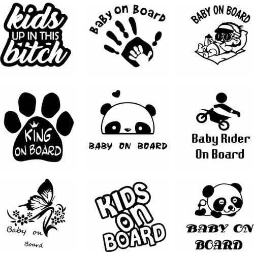 Hot Sale Baby On Board Car Sticker kids Funny Wrap Vinyl Motorcycle Auto Stickers And Decals Car-Styling Exterior Accessories
