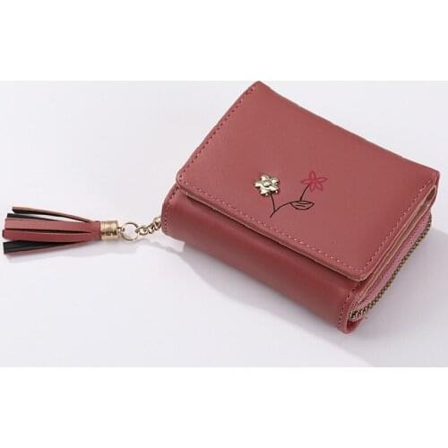 New Tassel Women Wallets Zipper Coin Purse Ladies Card Holders Brand Clutch Card Case Holder Female Soft Leather Mini Wallet